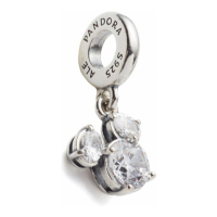 Pandora Women's 'Disney Mickey Mouse Sparkling Head Silhouette Dangle' Charm