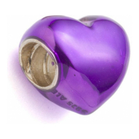 Pandora Charm 'Metallic Purple Heart' pour Femmes