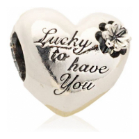 Pandora Charm 'Mum, Clover And Heart' pour Femmes