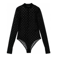 Givenchy Women's 'Flocked-Logo' Bodysuit