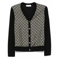 Tory Burch Cardigan 'Silk-Front' pour Femmes