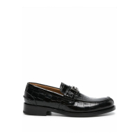 Versace Men's 'Greca Crocodile-Effect' Loafers