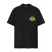 Versace Men's 'Coupe Blason Embroidered' Polo Shirt