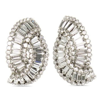 Alessandra Rich Boucles d'oreilles 'Crystal Shell Clip-On' pour Femmes