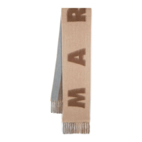 Marni Women's 'Logo Fringed' Wool Scarf