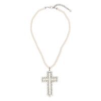 Alessandra Rich Women's 'Crystal-Cross' Necklace