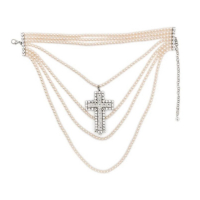 Alessandra Rich Women's 'Crystal-Cross' Necklace