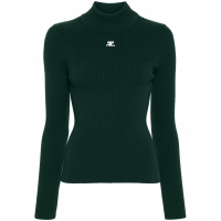 Courrèges 'Logo-Patch Ribbed' Pullover für Damen