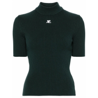 Courrèges 'Reedition Logo-Patch' Kurzarm Top für Damen