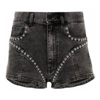 Mugler Short en jean 'Stud-Detailed' pour Femmes