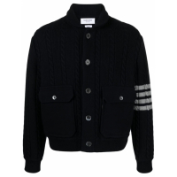 Thom Browne Veste '4-Bar Stripe Cable-Knit' pour Hommes