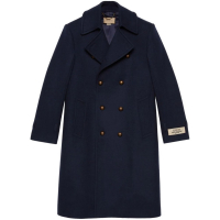 Gucci Manteau 'Logo-Patch' pour Hommes