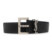 Saint Laurent Men's 'Logo-Plaque' Belt