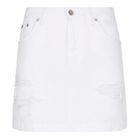 Dolce&Gabbana Women's 'Distressed Denim' Mini Skirt