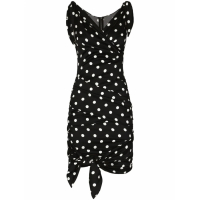 Dolce&Gabbana Women's 'Polka-Dot Draped' Mini Dress