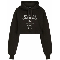 Dolce&Gabbana Women's 'Logo' Cropped Sweatshirt