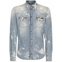 Dolce&Gabbana Men's 'Bleached Button-Up' Shirt