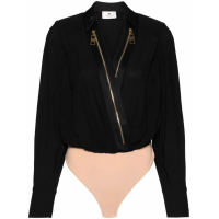 Elisabetta Franchi 'Logo-Zip Detail Georgette' Body für Damen