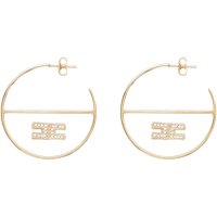 Elisabetta Franchi Boucles d'oreilles 'Logo Hoop' pour Femmes