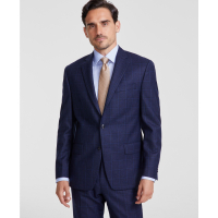 Michael Kors Men's 'Classic-Fit Stretch Plaid Suit Separate' Blazer