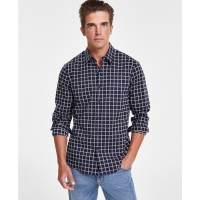 Michael Kors Men's 'Slim-Fit Stretch Windowpane Check Button-Down' Shirt