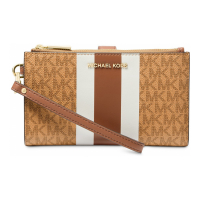 Michael Kors Portefeuille 'Logo Jet Set Double Zip Wristlet' pour Femmes