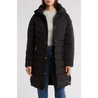 Michael Kors Women's 'Hooded 450 Fill Power Longline' Puffer Jacket