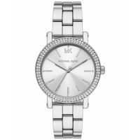 Michael Kors Montre 'Corey Three-Hand Silver-Tone Alloy Watch 38mm' pour Femmes