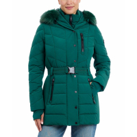 Michael Kors Women's 'Belted Bibbed Hooded' Puffer Jacket