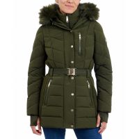 Michael Kors Women's 'Belted Bibbed Hooded' Puffer Jacket