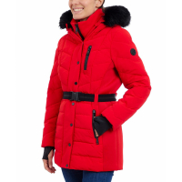 Michael Kors Women's 'Belted Bibbed Hooded' Puffer Jacket