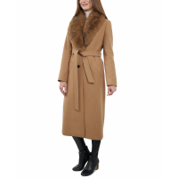 Michael Kors Women's 'Faux-Fur-Collar Belted Coat'