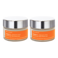 Dr. Eve_Ryouth 'Vitamin C + Hyaluronic Acid Hydrabright' Day Moisturiser, Night Moisturiser - 2 Pieces