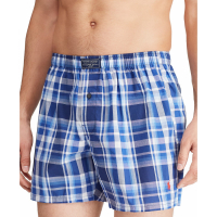 Polo Ralph Lauren Plaid Single-Button Fly Boxers pour Hommes