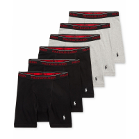 Polo Ralph Lauren Classic-Fit Cotton Boxer Briefs pour Hommes - 6 Pièces