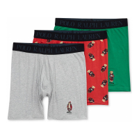 Polo Ralph Lauren Boxer Briefs Holiday Gift Set pour Hommes - 3 Pièces