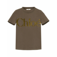 Chloé 'Flocked-Logo' T-Shirt für Damen