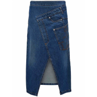 Jw Anderson Women's 'Wrap-Design' Denim Skirt