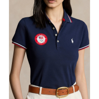 Polo Ralph Lauren Team USA Mesh Polo Shirt pour Femmes