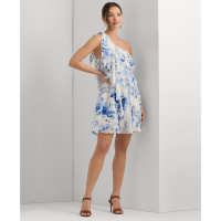 LAUREN Ralph Lauren Women's One-Shoulder A-Line Dress