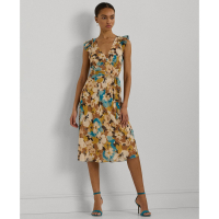 LAUREN Ralph Lauren Floral Empire-Waist A-Line Dress pour Femmes