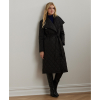 LAUREN Ralph Lauren Women's Asymmetric Belted Quilted Coat