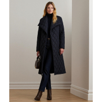 LAUREN Ralph Lauren Women's Asymmetric Belted Quilted Coat