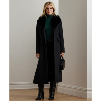 LAUREN Ralph Lauren Single-Breasted Faux-Fur-Collar Coat für Damen