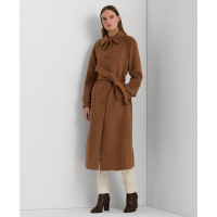 LAUREN Ralph Lauren Women's Single-Breasted Belted Maxi Coat