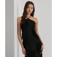 LAUREN Ralph Lauren Women's Jacquard Fringe-Trim Dress