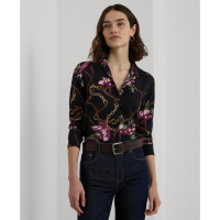 LAUREN Ralph Lauren Women's Collared Floral Shirt