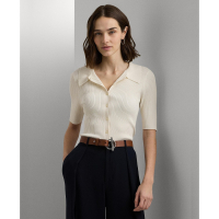 LAUREN Ralph Lauren Rib-Knit Polo Cardigan Top für Damen