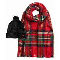 LAUREN Ralph Lauren Women's Woven Scarf and Knit Hats