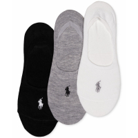 Polo Ralph Lauren Women's Flat Knit Sneaker Liner Socks - 3 Pairs